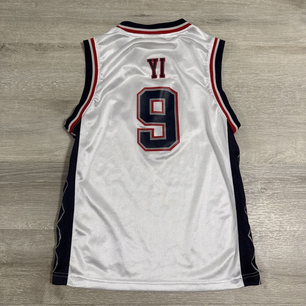 Yi Jianlian Jersey New Jersey Nets NBA Adidas Youth Medium 10/12 Basketball Y2K